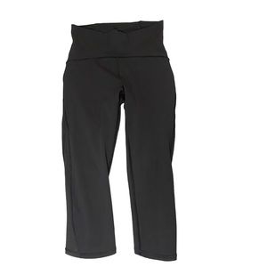 Lululemon Capri Black Leggings Mesh sides Size 4